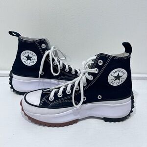 Converse Run Star Hike Platform Sneakers Black White Unisex Men’s 7 Women’s 8.5